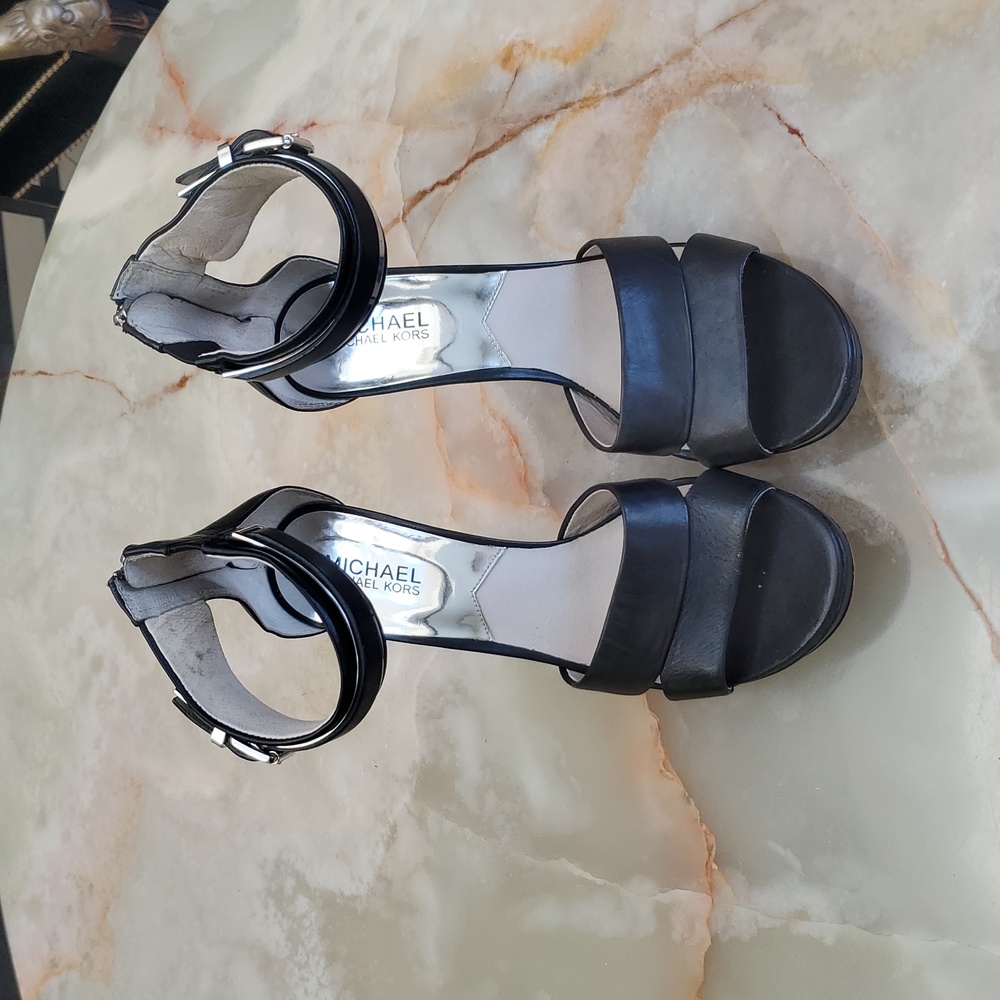 Michael Kors Black Ankle Strap Heels